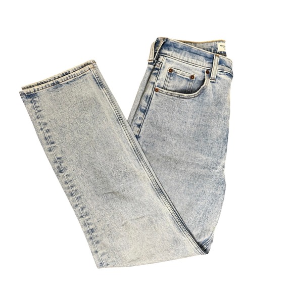 Abercrombie & Fitch Ultra High Rise Ankle Straight Jeans Light Wash Acid 26/2 - Picture 2 of 7